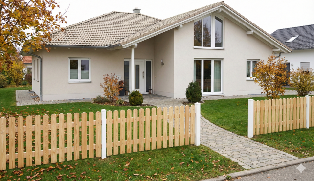 Rundbogenlatte sibirische Lärche 2,8 x 6,8cm