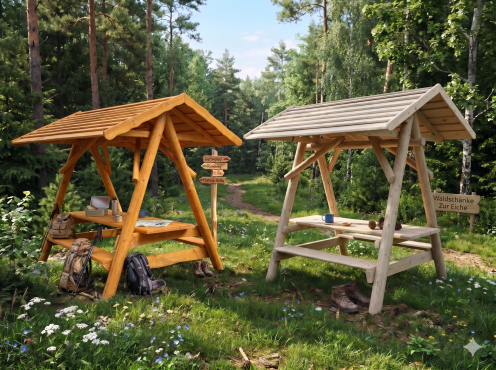 Waldschänken im rustikalen Design