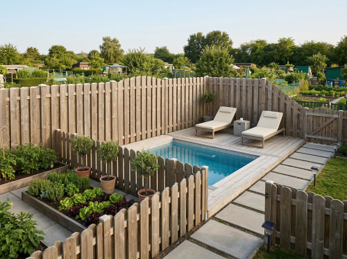 Brettzaun Holland aus Fichte KDI 180 x 180 cm