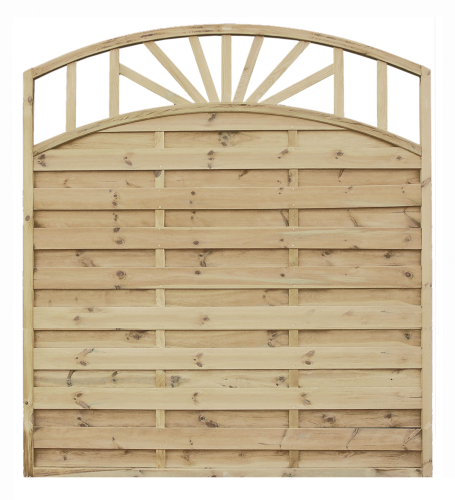 Dichtzaun Rimini Rundbogen 180 × 200/180 cm – mit Rankgitter