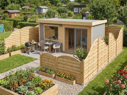 Sichtschutz Element San Remo Schrägelement 90 x 180/90 cm