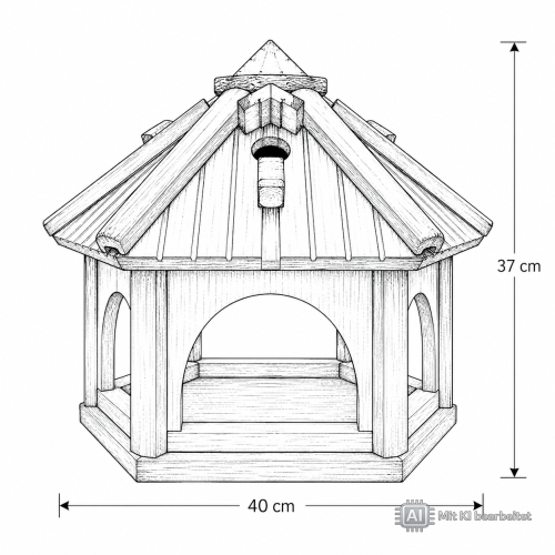 Vogelhaus mit Nistkasten HWW-KL-40