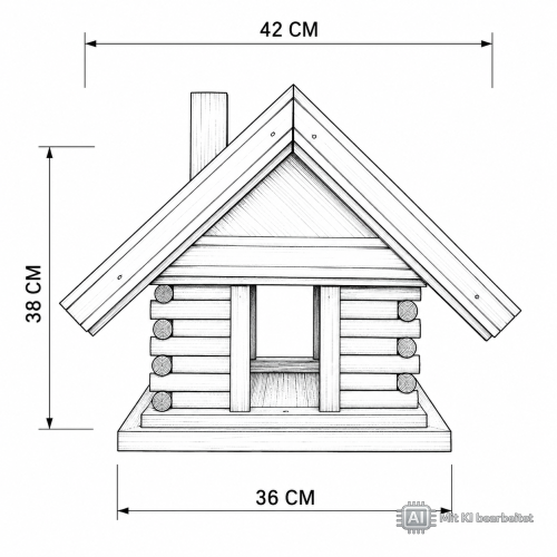 Vogelhaus mit Nistkasten HWW-KLB-50
