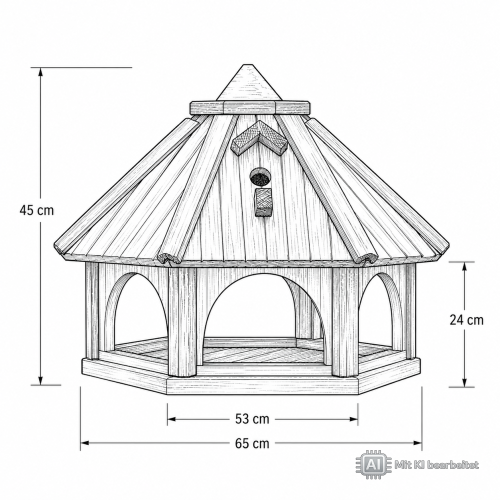 Vogelhaus mit Nistkasten HWW-KL-60