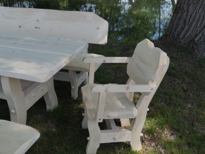 Gartengarnitur "Tatra" 4 + 1 unbehandelt/naturbelassen