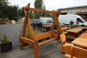 Hollywoodschaukel ohne Dach aus Holz