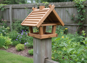 Handgefertigtes Vogelhaus aus massivem Holz – Futterhäuschen für Garten und Balkon