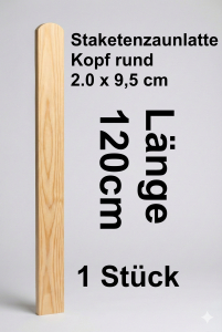 Rundbogenlatte kdi, 2,0 x 9,5 x 120 cm; 1 Stück