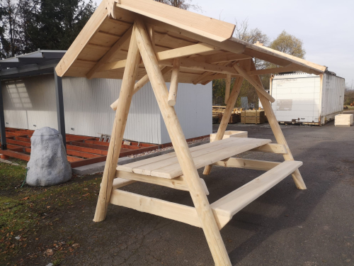 Waldschänke, Bierschänke mit Holzdach XXL