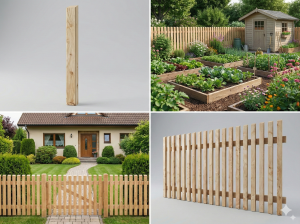 Vierkantlatte Lärche/Douglasie, 2,7 x 4,5 x 150 cm; 200 Stück