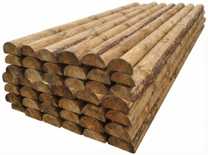 Zaunriegel halbrund kdi, 10 x 300 cm, 60 Stück