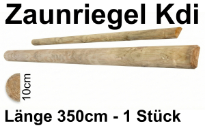 Zaunriegel halbrund kdi, 10 x 350 cm, 1 Stück