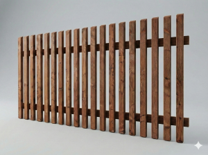 Zaunriegel europ. Lärche/Douglasie, geschrägt 4,0x9,5x300 cm; 30 Stück