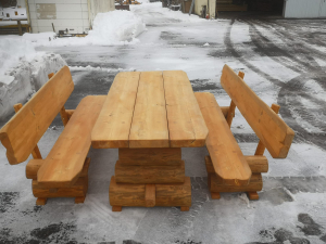 Rustikale Gartengarnitur " Allgäu" xxl 2+1 250 cm lang