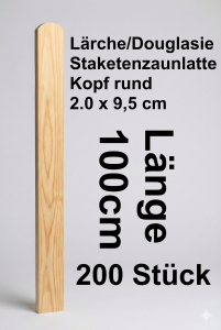 Rundbogenlatte Lärche/Douglasie 20 x 95 x 1000 mm 200 Stück