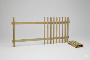 Zaunriegel halbrund kdi, 10 x 350 cm, 10 Stück