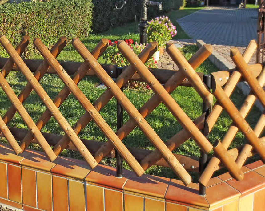 Jägerzaun/Scherenzaun kdi, Breite 250 cm versch. Höhen