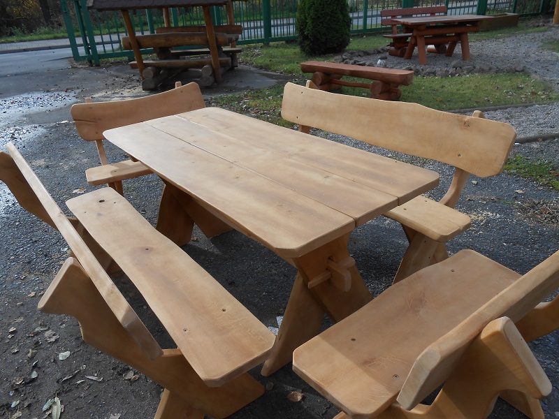 Rustikale Gartengarnitur " Riesengebirge" 4+1, 200 cm