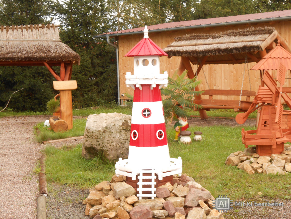 Dekorativer Leuchtturm 125 cm groß