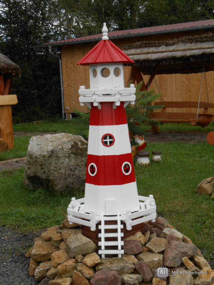 Dekorativer Leuchtturm 90 cm groß