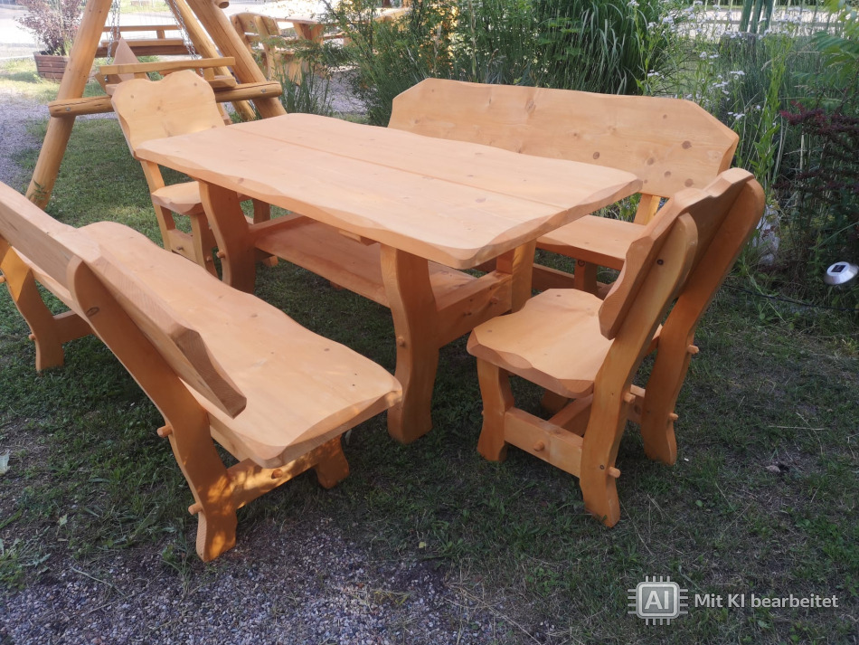 Gartengarnitur "Tatra" 4 + 1 mit Holzschutzbehandlung