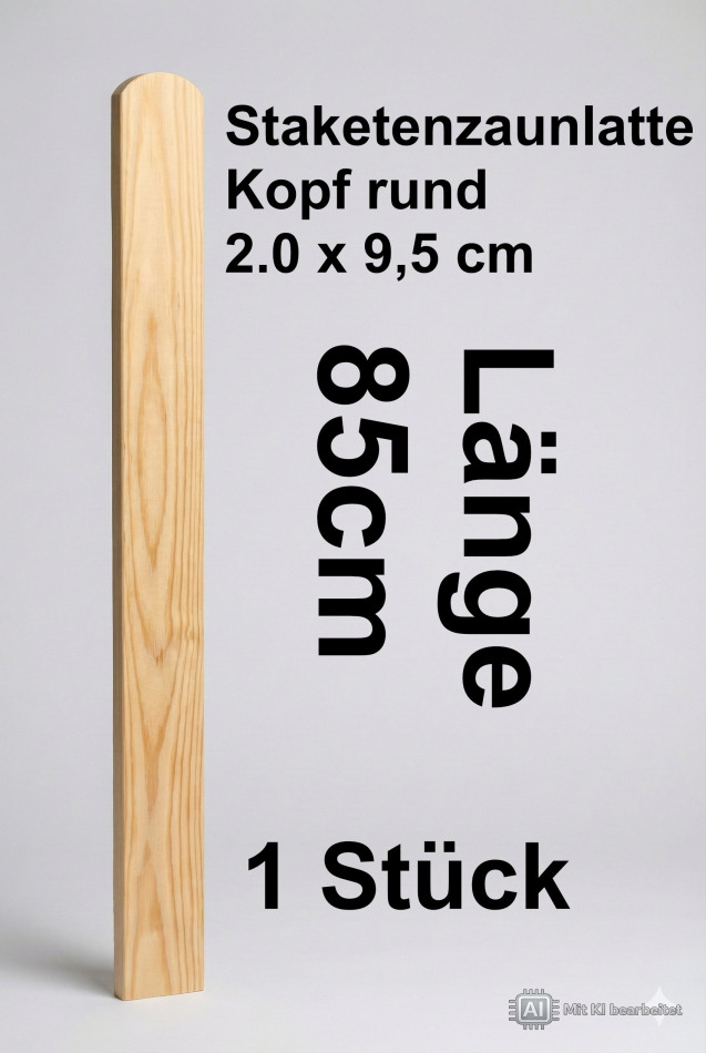 Rundbogenlatte kdi, 2,0 x 9,5 x 100 cm; 1 Stück