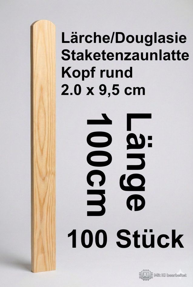Rundbogenlatte Lärche/Douglasie 20 x 95 x 1000 mm 100 Stück
