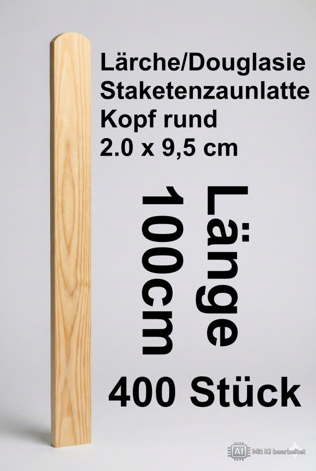 Rundbogenlatte Lärche/Douglasie 20 x 95 x 1000 mm 400 Stück
