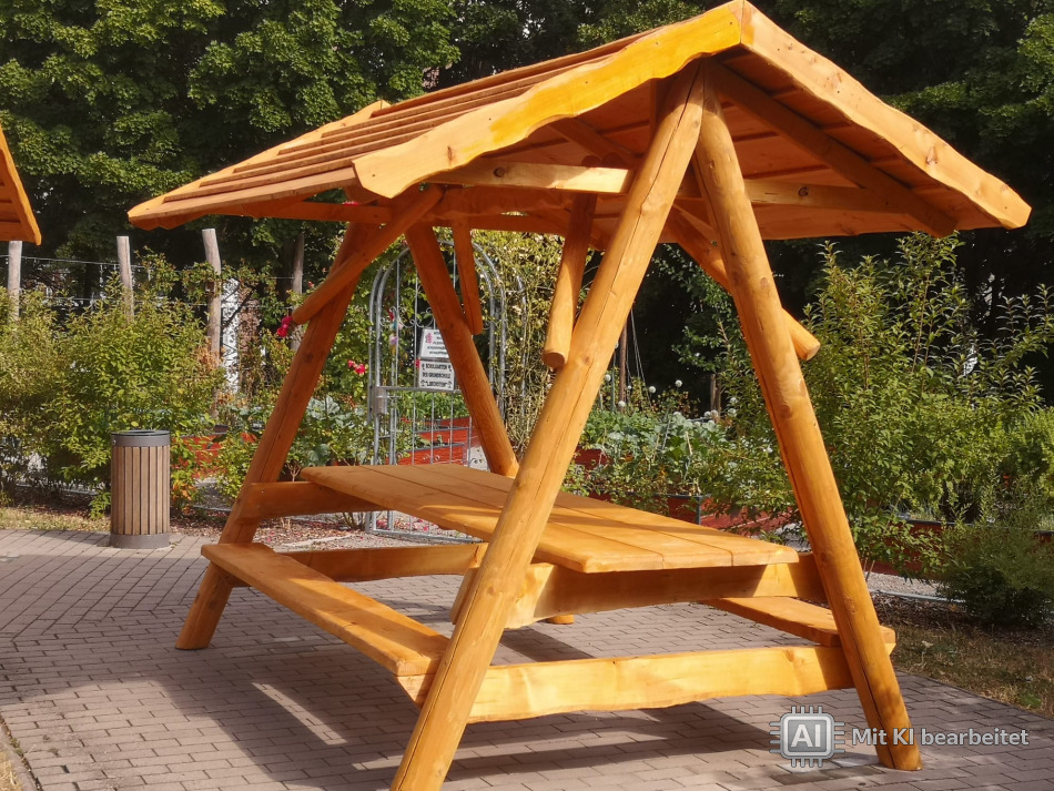 Waldschänke, Bierschänke mit Holzdach XXL