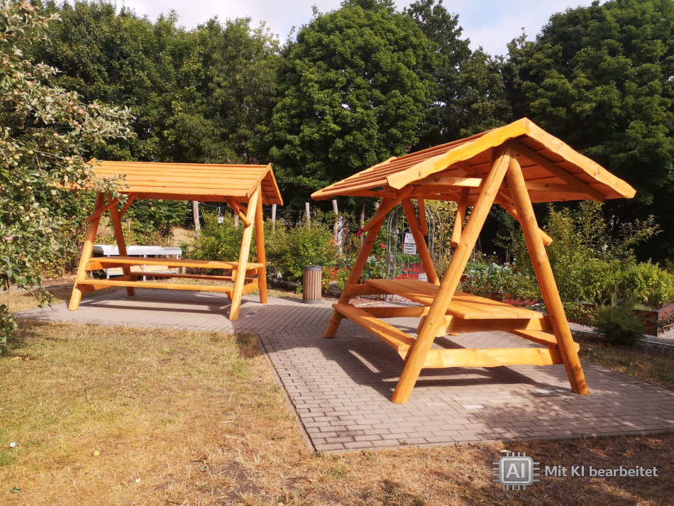 Waldschänke, Bierschänke mit Holzdach XXL