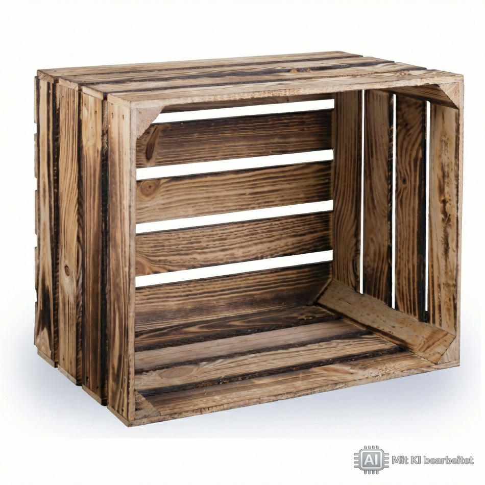 Holzstiege geflammt 25x40x31cm