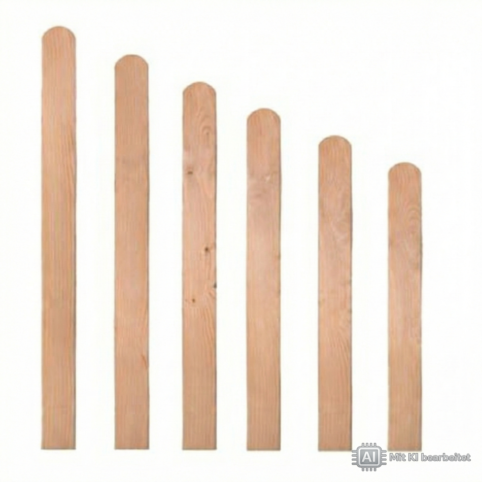 #80cm Rundbogenlatte sibirische Lärche 2,8 x 6,8cm 1 Stück