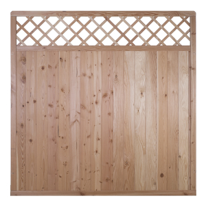 Brettzaun Rotterdam aus Douglasie mit Rankgitter – 180 x 180 cm