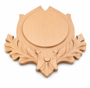 Massivholz-Trophäenbrett „Eichenblatt“