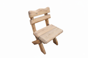 Rustikaler Holzstuhl im Natur-Design