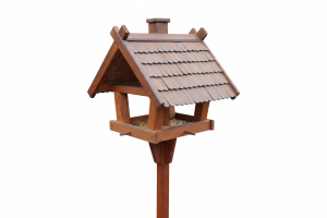 Hochwertiges Holz-Vogelhaus mit Dachschindeln