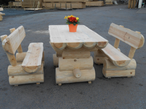 Rustikale Gartengarnitur " Allgäu" 2+1 180 cm lang