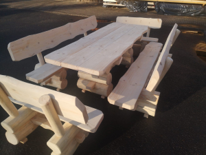 Rustikale Gartengarnitur " Allgäu" 4+1 180 cm lang