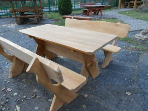 Rustikale Gartengarnitur " Riesengebirge" 2+1, 150 cm