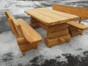 Rustikale Gartengarnitur " Allgäu" xxl 2+1 250 cm lang