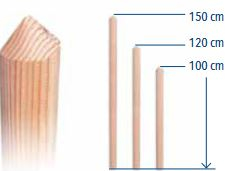 Zaunlatte halbrund Lärche/Douglasie 6 x150 cm, 100 Stück