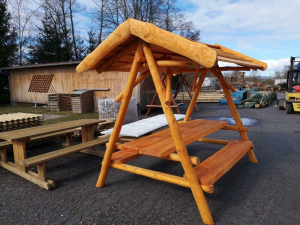 Waldschänke, Bierschänke mit Holzdach